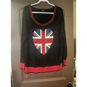 UK Heart Sweater Women Plus Size Torrid 3 Black Preppycore Uppycore Vacationcore